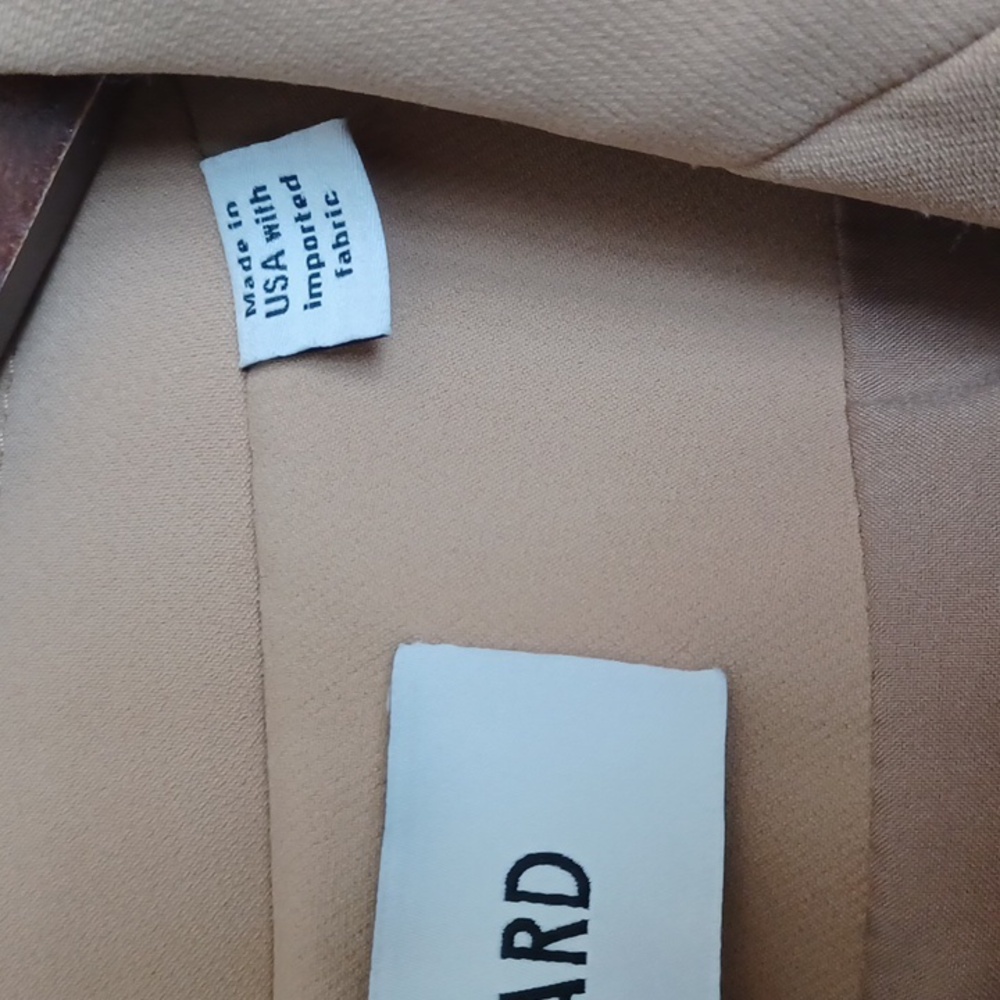 Veronica Beard Miller Dickey Jacket Blazer SZ 14 Double Breasted Khaki Camel - Picture 4 of 16